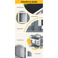 Rabbit Hutch Chicken Coop 98cm x 45cm x 92cm Chicken Coop Large Wooden House Run Cage Outdoor