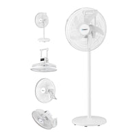 DEVANTI 16" 5-in-1 Rechargeable Fan for Pedestal Table Floor Wall Ceiling
