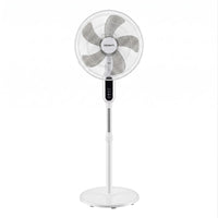 DEVANTI 16" Pedestal Fan with Remote 3 Speeds 8H Timer, White