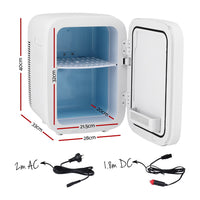 Glacio Mini Fridge Portable White Electric Cooler Warmer Car Office 12V 220V