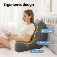 Giselle Reading Pillow Back Rest Lumbar Support Cushion Grey