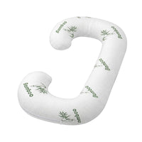Giselle Bedding Pregnancy Pillow for Side Sleepers C-Shaped Body Pillow with Bamboo Fiber Cover, Maternity Pillow for Full Body Support, Belly and Waist Comfort