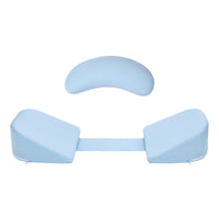Giselle Bedding Memory Foam Pregnancy Pillow Adjustable with Concave Curve Design, Support for Back, Belly, and Hips, Blue
