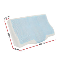 Giselle Bedding Memory Foam Contour Pillow Cool Gel Bamboo Cover