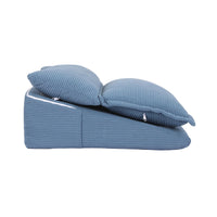 Giselle Reading Pillow For Sitting In Bed, No-Sag 25D Foam Base, Modular Backrest With Dual Pockets For Gaming, 52x51x26cm Corduroy Cover