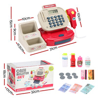 Kids Cash Register Calculator Pretend Play Shops Money Checkout Toys Set