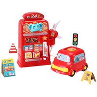 Keezi Kids Gas Petrol Station Pumper Pretend Play Toys Car Music Card Playset