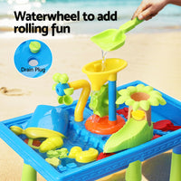 Kids Sand and Water Table Windmill Shovel Outdoor Sandpit Toys Beach Play