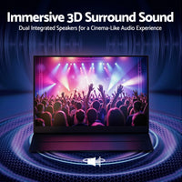 Devanti 15.6 Inch Portable Monitor FHD 1080P IPS USB-C HDMI Gaming Laptop Screen