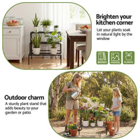 Artiss Plant Stand 3 Tier Metal Corner Plant Shelf Multiple Flower Holder Rack