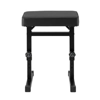 Alpha Piano Bench Adjustable Seat Heavy Duty H-Shape Piano Stool Black