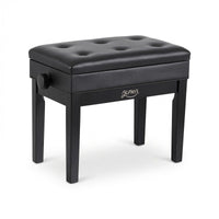 Alpha Adjustable Piano Bench Wooden Keyboard Seat Padded Music Chair Black