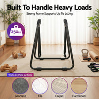 Everfit Dip Station Parallel Bars Heavy Duty Home Gym Stand Calisthenics Black