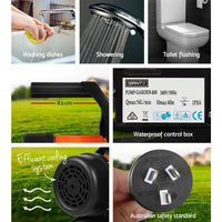 Giantz Garden Water Pump High Pressure 800W Max. Tank Rain Farm Irrigation House Black