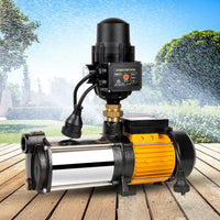 Garden Water Pump High Pressure 2000W Multi Stage Tank Rain Irrigation Black