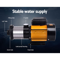 Giantz Garden Water Pump High Pressure 2500W 6-Stage Tank Irrigation Black
