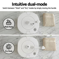 Devanti Portable Washing Machine Manual Spin Dryer Compact for Camping Caravan Apartment