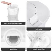 Devanti Portable Washing Machine Manual Spin Dryer Compact for Camping Caravan Apartment