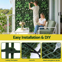 Gardeon 4PCS Artificial Plant Wall Panels 40X60CM Boxwood Panel Leaf Backdrop Backyard Green Decor