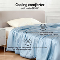 Giselle Tencel Quilt 200GSM Summer Quilts Comforter Doona Light Weight Soft Throw Blanket Single