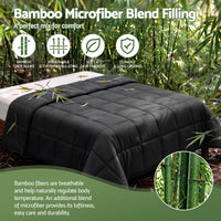 Giselle 200GSM Bamboo Microfibre Queen Quilt Lightweight All Season Doona Duvet