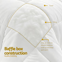 Giselle Bedding Queen Size 400GSM Microfiber Quilt All Season Duvet Quilts Comforter Winter Summer