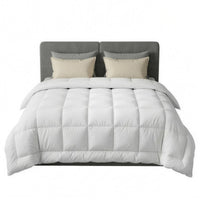 Giselle Bedding Wool Quilt 500GSM Thick King Winter Doona Baffle Box Construction 100% Wool Filling