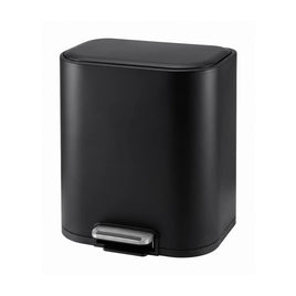 Cefito 20L Trash Bin Steel Pedal Bins Soft Close Kitchen Rubbish Waste Can Black