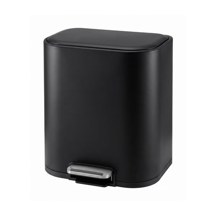 Cefito 20L Trash Bin Steel Pedal Bins Soft Close Kitchen Rubbish Waste Can Black