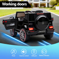 Kids Electric Ride On Car G63 Toy Cars Remote Control Black