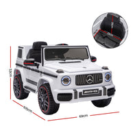 Kids Electric Ride On Car G63 Toy Cars Remote Control White