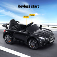 Kids Electric Ride On Car Mercedes-Benz AMG GTR Licensed Toy Cars Remote Black