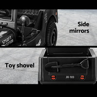 Rigo Kids Electric Ride On Car Jeep Military Off Road Toy Cars Remote 12V Black