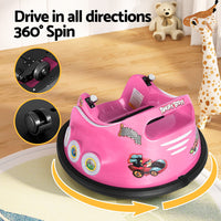 Kids Ride On Car Bumper Electric Ride On Cars Light Remote Angry Birds Sticker Pink