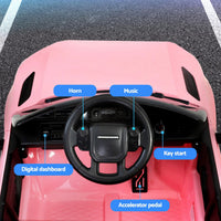 Rigo Ride On Car Kids Electric Ride On Cars Land Rover Licensed 12V Pink