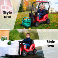 Kids Electric Ride On Car Forklift Loader Toys Cars Horn Remote 12V Red