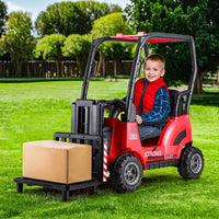 Kids Electric Ride On Car Forklift Loader Toys Cars Horn Remote 12V Red