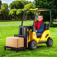 Kids Electric Ride On Car Forklift Loader Toys Cars Horn Remote 12V Yellow