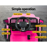 Kids Electric Ride On Car Jeep Toy Cars Remote 12V Pink