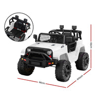 Rigo Kids Electric Ride On Car Jeep Toy Cars Remote 12V White