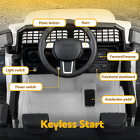 Rigo Kids Electric Ride On Car Jeep Toy Cars Remote 12V White