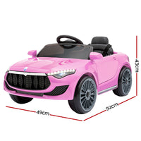 Kids Electric Ride On Car Toys Cars Headlight Music Remote Control 12V Pink