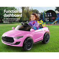 Kids Electric Ride On Car Toys Cars Headlight Music Remote Control 12V Pink