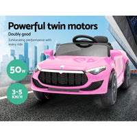 Kids Electric Ride On Car Toys Cars Headlight Music Remote Control 12V Pink