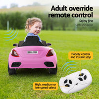 Kids Electric Ride On Car Toys Cars Headlight Music Remote Control 12V Pink