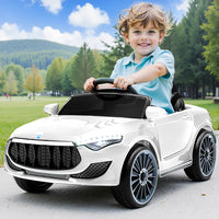 Kids Electric Ride On Car Cars Music Headlight Remote Control 12V White