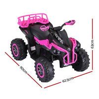 Kids Ride On Car ATV Quad Motorbike Storage Rack Electric Toys 12V Pink