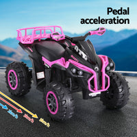 Kids Ride On Car ATV Quad Motorbike Storage Rack Electric Toys 12V Pink
