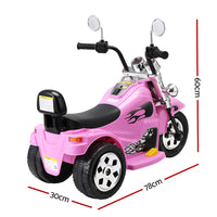 Kids Ride On Car Motorcycle Motorbike Electric Toys Horn Music 6V Pink