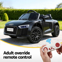 Kids Ride On Car Audi R8 Licensed Sports Electric Toy Cars Black